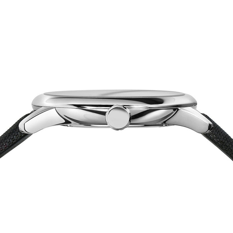 Shop Burberry Classic Round Cream Dial Black Leather Strap Watch for Men - BU10008 in USA