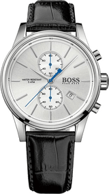 Hugo Boss Jet Silver Dial Black Leather Strap Watch for Men - 1513282 Buy Now By Hugo Boss