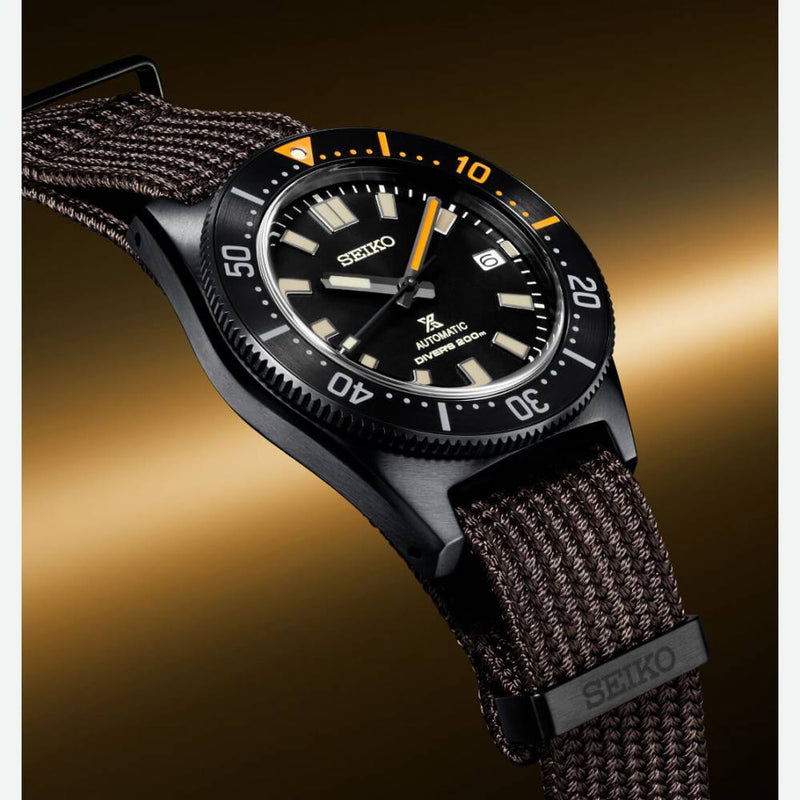Shop Seiko Prospex Black Series 1965 Limited Edition Black Dial Brown NATO Strap Watch For Men - SPB253J1 in USA