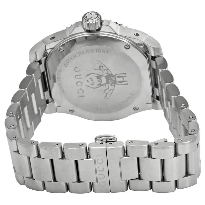Shop Gucci Dive Quartz White Dial Silver Steel Strap Watch For Men - YA136336 in USA
