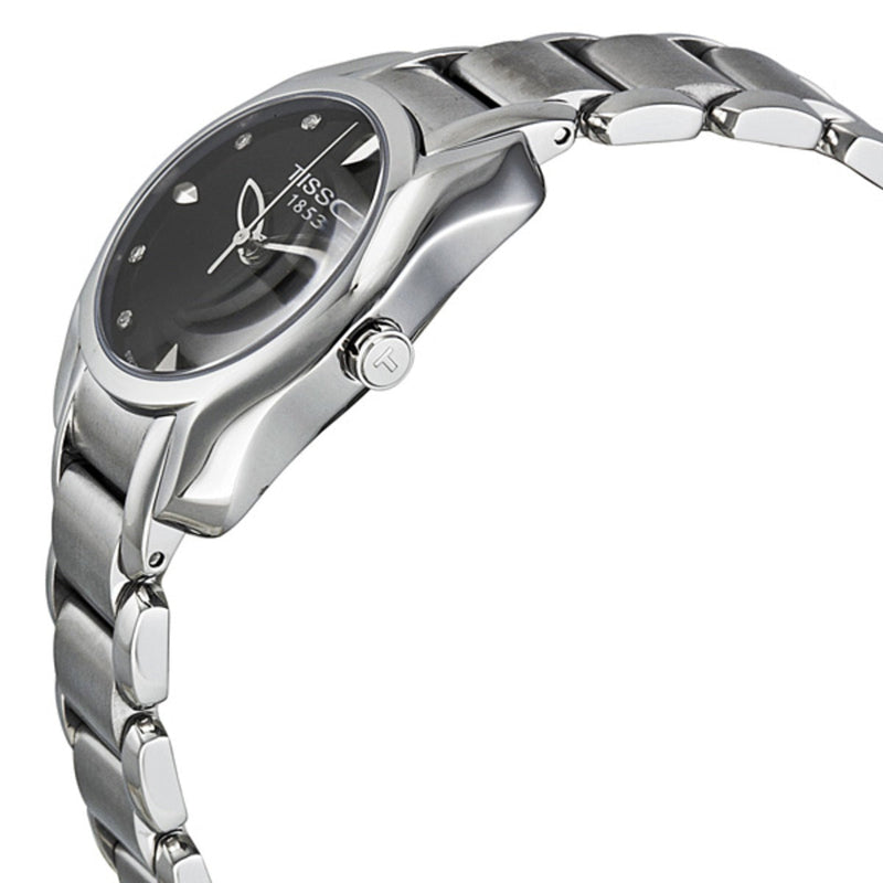 Tissot T Wave Black Dial Two Tone Steel Strap Watch For Women - T023.210.11.056.00 Buy Now By Tissot