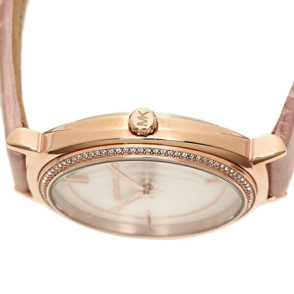 Michael Kors Cinthia Mother of Pearl Dial Pink Leather Strap Watch for Women - MK2663 Buy Now By Michael Kors