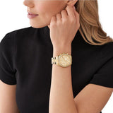 Michael Kors Lexington Chronograph Gold Dial Gold Steel Strap Watch For Women - MK7377 Buy Now By Michael Kors