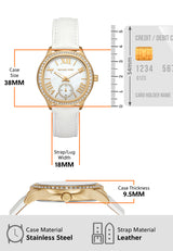 Michael Kors Sage Three-Hand Mother of Pearl White Dial White Leather Strap Watch for Women - MK4818 Buy Now By Michael Kors