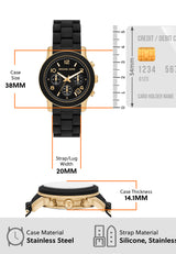 Michael Kors Runway Chronograph Black Dial Black Silicone Strap Watch For Women - MK7385 Buy Now By Michael Kors