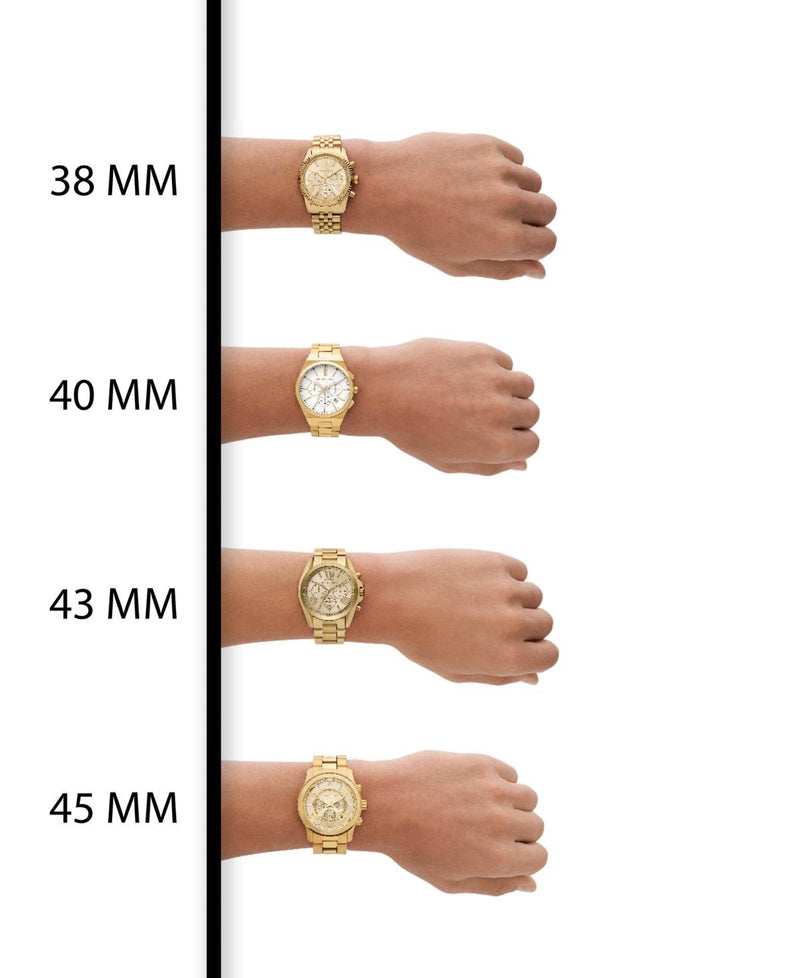 Michael Kors Lennox Chronograph White Dial Gold Steel Strap Watch For Men - MK9120 Buy Now By Michael Kors