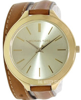 Michael Kors Runway Gold Dial Brown Leather Strap Watch For Women - MK2256 Buy Now By Michael Kors