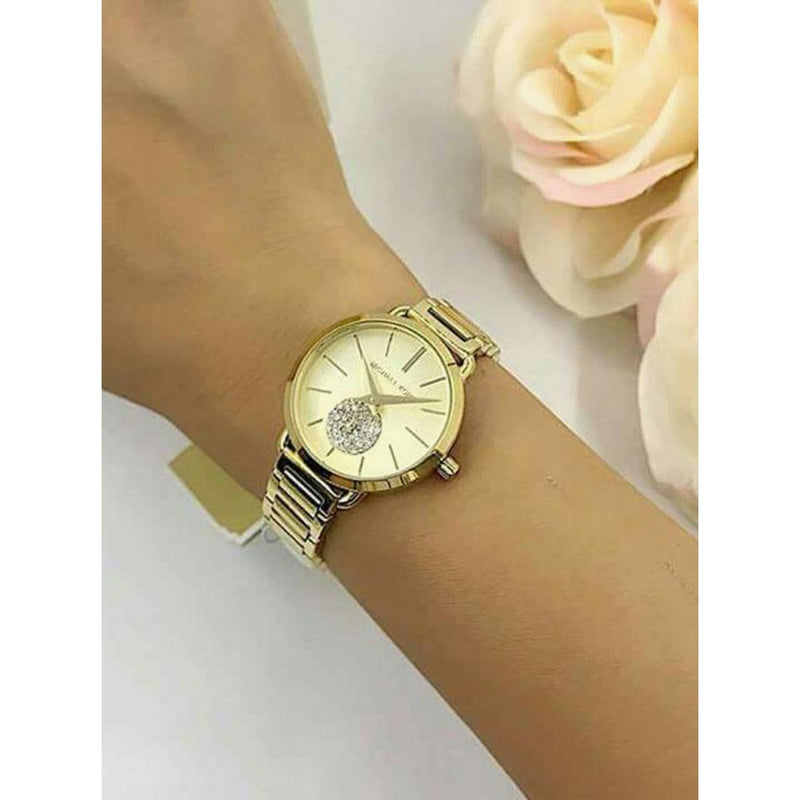 Michael Kors Portia Quartz Gold Dial Gold Steel Strap Watch For Women - MK3838 Buy Now By Michael Kors