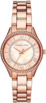 Michael Kors Lauryn Mother of Pearl Dial Rose Gold Dial Rose Gold Steel Strap Watch For Women - MK4491 Buy Now By Michael Kors