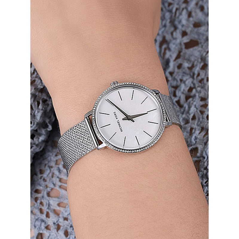 Michael Kors Pyper Quartz White Dial Silver Mesh Strap Watch for Women - MK4338 Buy Now By Michael Kors