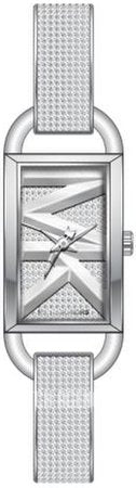 Shop Michael Kors Empire Three-Hand Silver Dial Silver Steel Strap Watch for Women - MK4841 in USA