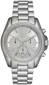 Michael Kors Bradshaw Chronograph Silver Dial Silver Steel Strap Watch For Women - MK6537 Buy Now By Michael Kors