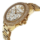 Shop Michael Kors Camille Silver Diamonds Dial Gold Steel Strap Watch for Women - MK5756 in USA