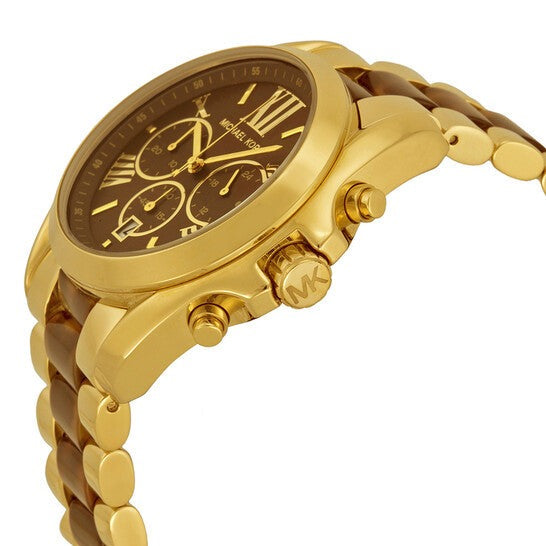 Michael Kors Bradshaw Chronograph Brown Dial Two Tone Steel Strap Watch For Women - MK5696 Buy Now By Michael Kors