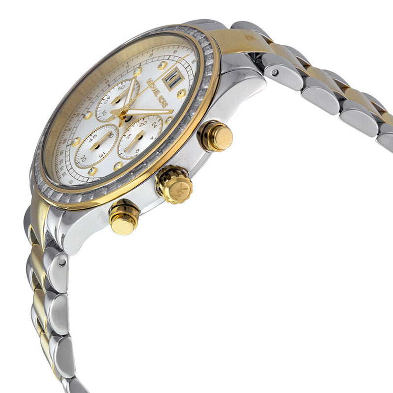 Michael Kors Brinkley Chronograph Silver Dial Two Tone Steel Strap Watch for Women - MK6188 Buy Now By Michael Kors