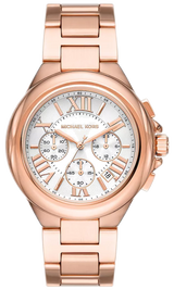 Michael Kors Camille Chronograph White Dial Rose Gold Steel Strap Watch For Women - MK7271 Buy Now By Michael Kors
