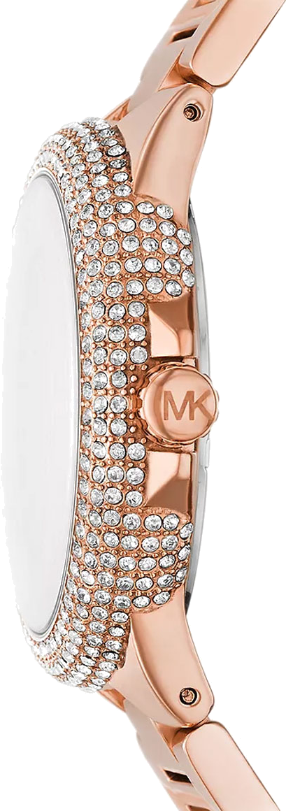 Michael Kors Camille Analog Pink Dial Rose Gold Steel Strap Watch for Women - MK7340