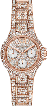 Michael Kors Camille Multifunction Crystals Rose Gold Dial Rose Gold Steel Strap Watch For Women - MK6997 Buy Now By Michael Kors