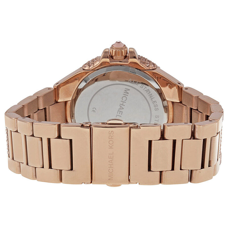 Shop Michael Kors Camille Crystal Rose Gold Dial Rose Gold Steel Strap Watch for Women - MK5862 in USA