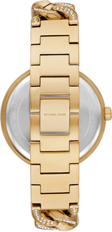 Shop Michael Kors Catelyn Crystals Gold Dial Gold Steel Strap Watch For Women - MK4674 in USA