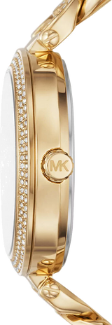 Shop Michael Kors Catelyn Crystals Gold Dial Gold Steel Strap Watch For Women - MK4674 in USA