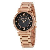 Michael Kors Catlin Black Diamonds Dial Rose Gold Steel Strap Watch for Women - MK3356 Buy Now By Michael Kors