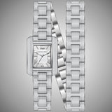 Michael Kors Emery Pave Double Wrap Crystals White Dial Silver Steel Strap Watch for Women - MK4836 Buy Now By Michael Kors