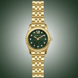 Michael Kors Lexington Pave Three-Hand Green Dial Gold Steel Strap Watch for Women - MK4842 Buy Now By Michael Kors