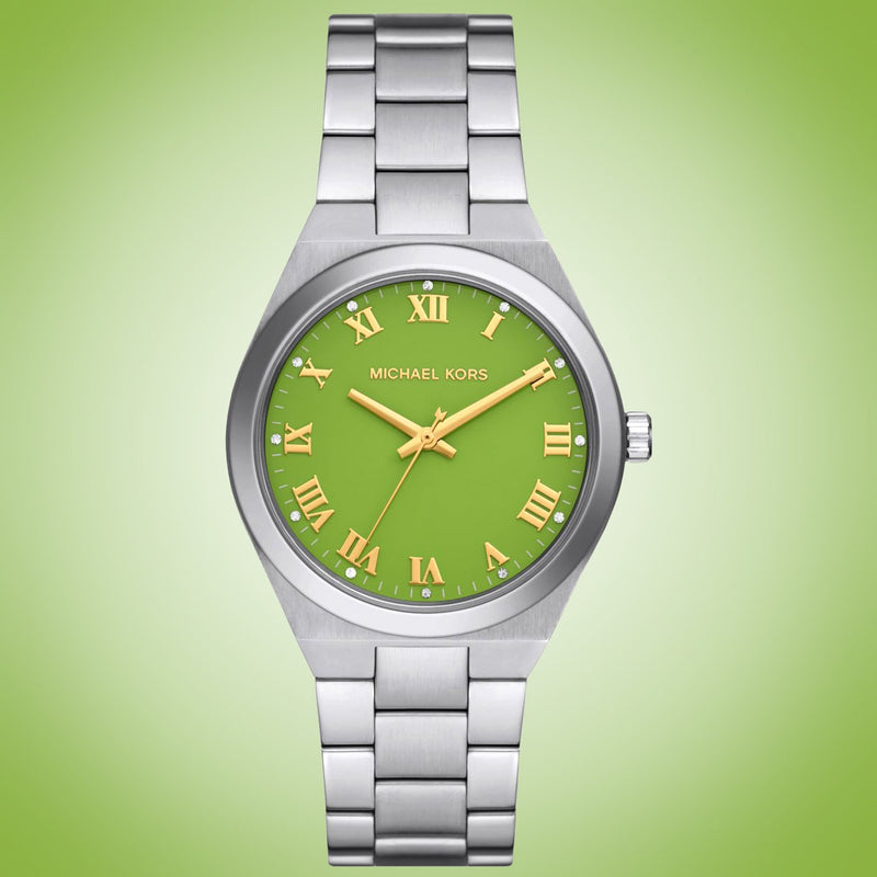 Michael Kors Lennox Three-Hand Green Dial Silver Steel Strap Watch for Women - MK7463 Buy Now By Michael Kors
