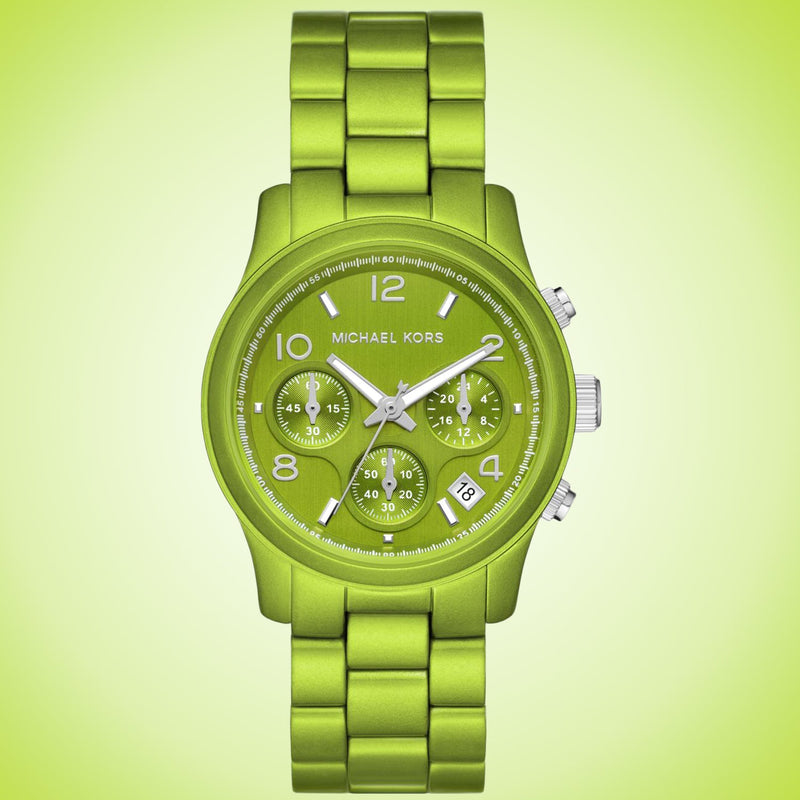 Michael Kors Runway Limited Edition Green Dial Green Steel Strap Watch for Women - MK7480LE Buy Now By Michael Kors