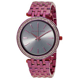 Shop Michael Kors Darci Black Dial Purple Steel Strap Watch for Women - MK3554 in USA