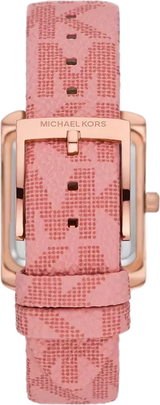 Michael Kors Emery Quartz Diamonds Red Dial Pink Leather Strap Watch For Women - MK2966 Buy Now By Michael Kors