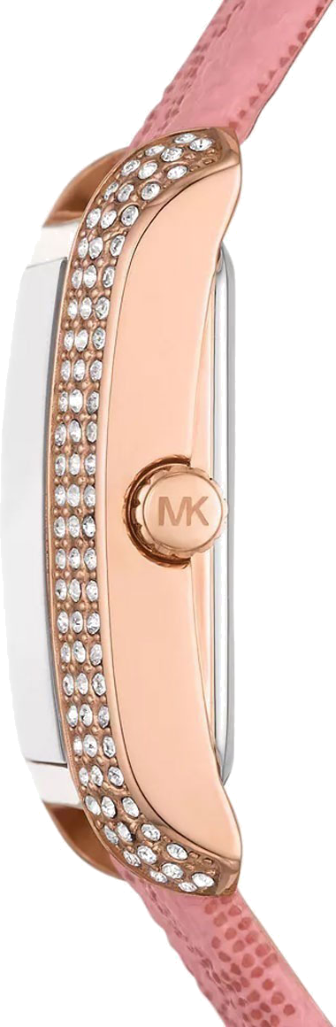 Michael Kors Emery Quartz Diamonds Red Dial Pink Leather Strap Watch For Women - MK2966 Buy Now By Michael Kors