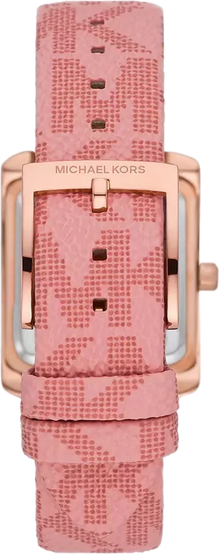 Michael Kors Emery Quartz Diamonds Red Dial Pink Leather Strap Watch For Women - MK2966 Buy Now By Michael Kors