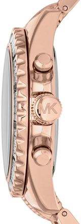 Michael Kors Everest Chronograph Black Dial Rose Gold Steel Strap Watch For Women - MK5875 Buy Now By Michael Kors