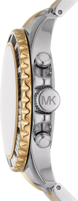 Michael Kors Everest Chronograph Black Dial Two Tone Steel Strap Watch For Women - MK7209 Buy Now By Michael Kors