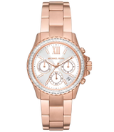 Michael Kors Everest Chronograph Silver Dial Rose Gold Steel Strap Watch For Women - MK7213 Buy Now By Michael Kors