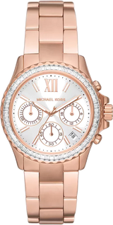 Michael Kors Everest Chronograph Silver Dial Rose Gold Steel Strap Watch For Women - MK7213 Buy Now By Michael Kors