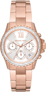 Michael Kors Everest Chronograph Silver Dial Rose Gold Steel Strap Watch For Women - MK7213 Buy Now By Michael Kors