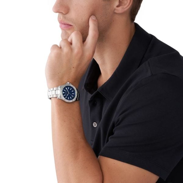 Michael Kors Everest Three-Hand Blue Dial Silver Steel Strap Watch For Men - MK9079 Buy Now By Michael Kors