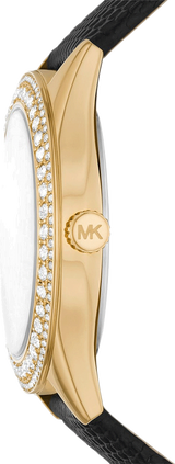 Michael Kors Harlowe Analog White Dial Black Leather Strap Watch For Women - MK2988 Buy Now By Michael Kors