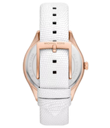 Michael Kors Harlowe Analog Rose Gold Dial White Leather Strap Watch For Women - MK2989 Buy Now By Michael Kors