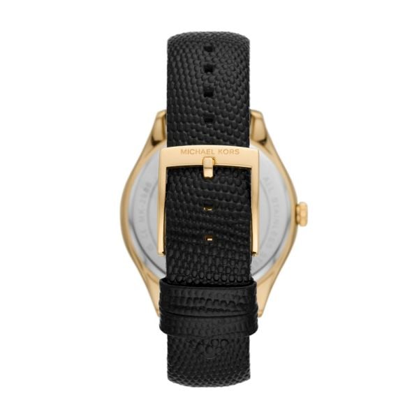 Michael Kors Harlowe Analog White Dial Black Leather Strap Watch For Women - MK2988 Buy Now By Michael Kors