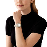 Michael Kors Harlowe Three-Hand Crystals White Dial Two Tone Steel Strap Watch for Women - MK4811 Buy Now By Michael Kors