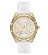 Michael Kors Janelle Three Hand Silver Dial White Rubber Strap Watch For Women - MK7141 Buy Now By Michael Kors