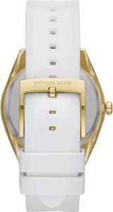 Michael Kors Janelle Three Hand Silver Dial White Rubber Strap Watch For Women - MK7141 Buy Now By Michael Kors