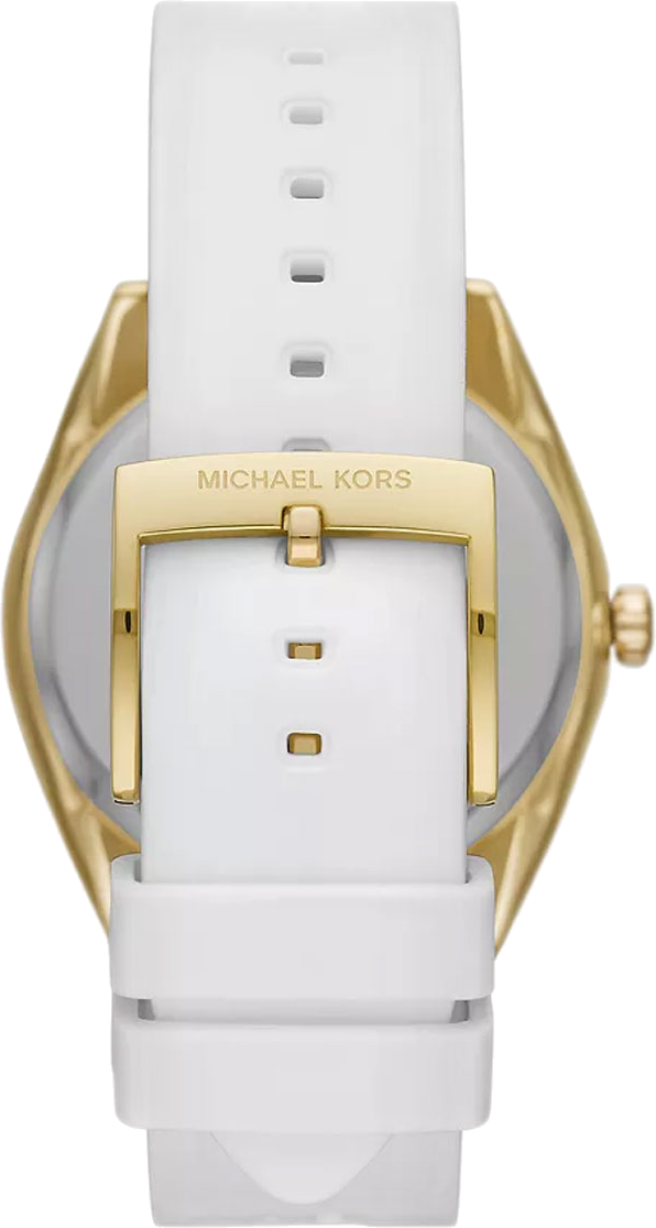 Michael Kors Janelle Three Hand Silver Dial White Rubber Strap Watch For Women - MK7141 Buy Now By Michael Kors
