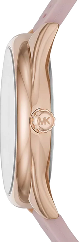 Michael Kors Janelle Three Hand Rose Gold Dial Pink Rubber Strap Watch For Women - MK7139 Buy Now By Michael Kors