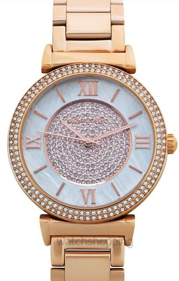 Michael Kors Kerry Mother of Pearl Dial Rose Gold Steel Strap Watch for Women - MK3333 Buy Now By Michael Kors