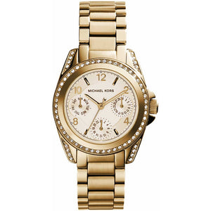 Michael Kors Blair Gold Dial Gold Steel Strap Watch for Women - MK5639